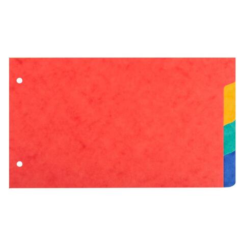 Divider 12,5x20cm pressboard 225g 4tabs - Assorted colours