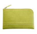 Rhodiarama pochette zippée en simili cuir - taille S (11x17 cm) - Anis