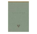 Flying Spirit Green bloc entoilé entête A6 140p détach. Ligné motifs assortis papier ivoire 90g - Vert de gris
