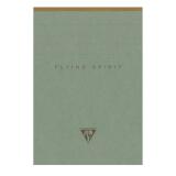 Flying Spirit Green bloc entoilé entête A6 140p détach. Ligné motifs assortis papier ivoire 90g - Vert de gris