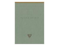 Flying Spirit Green bloc entoilé entête A6 140p détach. Ligné motifs assortis papier ivoire 90g - Vert de gris