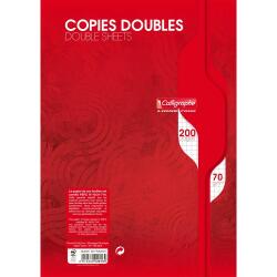 Copies doubles sous film 7000 A4 200 pages non perforées petits carreaux 70 g