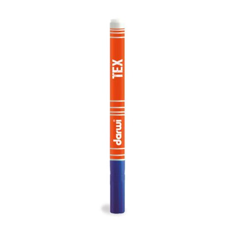 DARWI Marqueur Peinture Textile Pointe Conique Fine 1mm - Bleu foncé