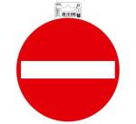 Panneau adhesif exacompta pvc antiderapant sens interdit    20cm coloris rouge