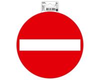 Paneel in slipvrij klevend PVC 'Verboden toegang' 20 cm rood