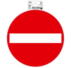 Paneel in slipvrij klevend PVC 'Verboden toegang' 20 cm rood