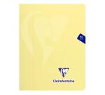 Cahier piqué Mimesys PASTEL 17x22 cm 96 pages grands carreaux couverture polypropylène - Assortis