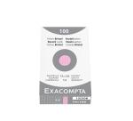 Estuche Exacompta de 100 fichas Exacompta cartulina Bristol . Cuadricula 5x5 sin taladro 74x105mm - Rosa
