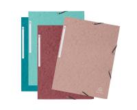Chemise à élastiques 3 rabats carte lustrée 400g/m2 Skandi - Couleurs assorties