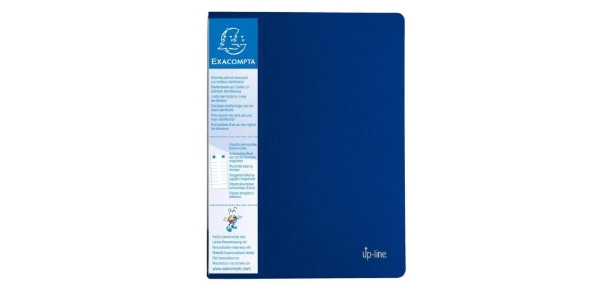 Protège-documents en polypropylène rigide avec porte étiquette 3 faces Up Line Opaque 80 vues - A4