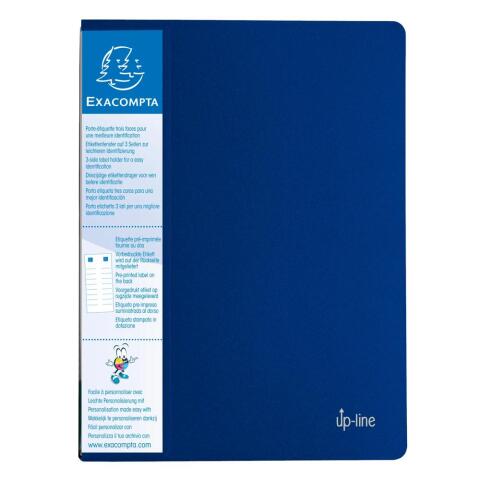 Carpeta Exacompta de fundas con porta etiqueta 3 caras polipropileno rigido 80 vistas - A4