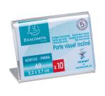 Lot de 10 porte-étiquettes A9 horizontal - Cristal