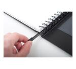 Exabook Rhodiactive rechargeable reliure intégrale A4+ 160 pages petits carreaux 5x5 avec cadre en-tête 80g - Noir