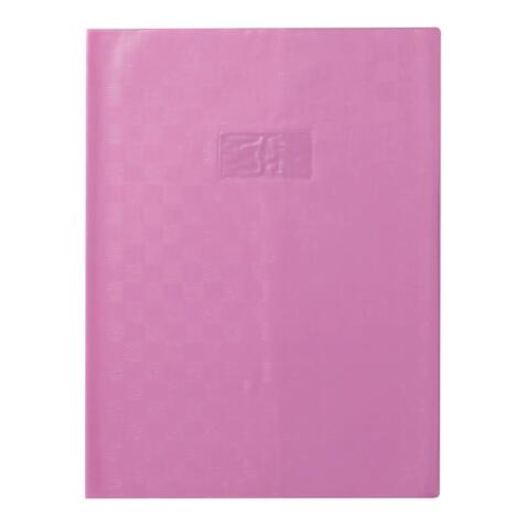 Protège-cahiers grain madras avec rabats marque-pages PVC 22/100ème 24x32 cm