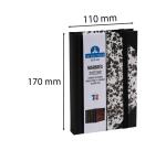 Carnet Marbre 170x110, 192 pages lignées - Blanc