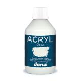 Darwi Flacon de 250 ml de Peinture Acrylique Universelle Opaque - Blanc