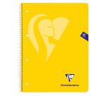 Cahier à spirale Mimesys A4+ 160 pages détachables perforées 4 trous petits carreaux et cadre en-tête couverture carte souple - Assortis