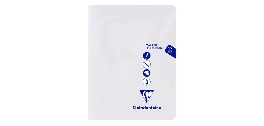 Cahier Dessin piqué Mimesys 17x22cm 32 pages uni Incolore - Incolore