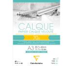 Papier Calque bloc collé 50F A3 70/75g
