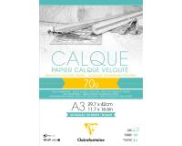Papier Calque bloc collé 50F A3 70/75g