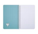 Carnet reliure intégrale Linicolor ESSENCE 11x17 cm 100 pages petits carreaux couverture plastique polypropyène rainuré - Assortis