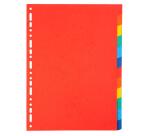 Tabbladen gerecycleerd karton 220g - 12 tabs - A4 - Geassorteerd