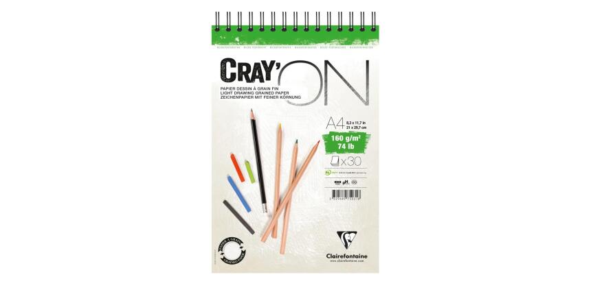 Cray'ON bloc spiralé 30F A4 160g