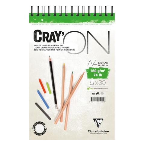 Cray'ON bloc spiralé 30F A4 160g