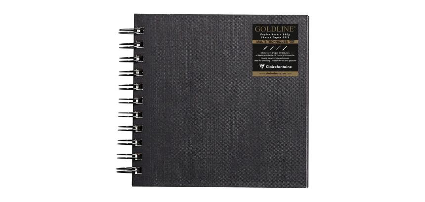 Goldline carnet spiralé 64F 15x15cm 140g - Blanc