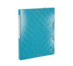 Boite de classement carte lustrée gaufrée pelliculée 1928 - dos de 25mm - A4 - Couleurs assorties