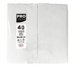 Paquet de 40 serviettes micro gaufrées ouate 2 plis - pliées 1/8