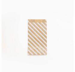 Sach. x50 poch. Kraft PF rayure blanche - Kraft