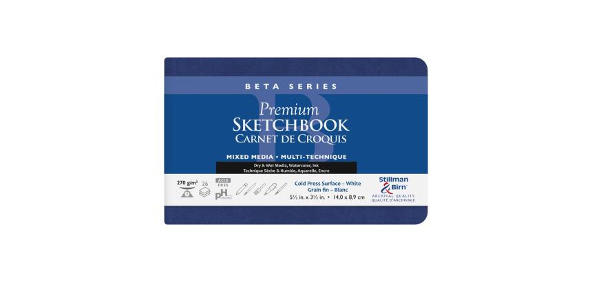 Beta Series carnet souple 26F 14x8,9cm 270g - Blanc