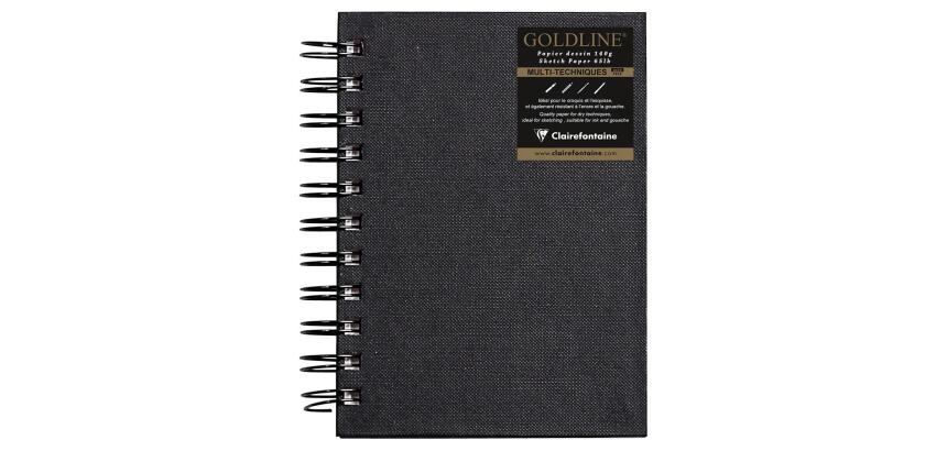 Goldline carnet spiralé 64F A6 140g F - Ivoire