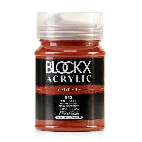 Peinture acrylique fine pot 500ml - Sienne brûlée