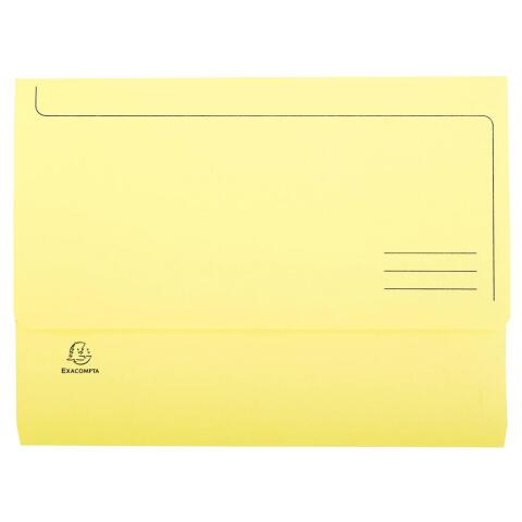 Paquete de 10 Subcarpetas SUPER Bolsa 210 g/m2 Exacompta - Amarillo canario
