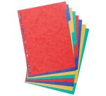 Intercalaires carte lustrée 225g 8 positions - A4 - Couleurs assorties
