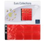 Sachet de 3 recharges numismatiques 20 cases de diamètre 40mm - 24,5x25 cm - Cristal