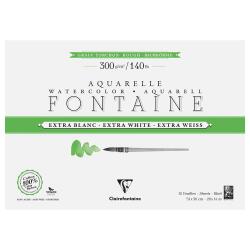 Fontaine Extra Blanc Grain Torchon bloc collé 4 côtés 12F 36x51cm 300g