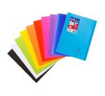 Cahier piqué Koverbook A4 48 pages grands carreaux couverture polypropylène transparent - Assortis