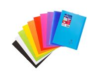Cahier piqué Koverbook A4 48 pages grands carreaux couverture polypropylène transparent - Assortis