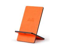 Rhodiarama support pour téléphone mobile simili cuir italien 13x8x8,5 cm - Tangerine