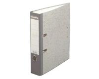 Lever arch file grey marbled paper 70 mm spine, flat packed with separate mechanism - A4 size - Grey-grey spine