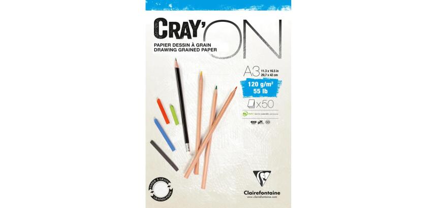 Cray'ON bloc collé 50F A3 120g