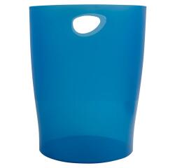 Papelera ECOBIN, 15 Litros + asas, 26,3 x26,3x33,5 cm - CHROMALINE (translucido)