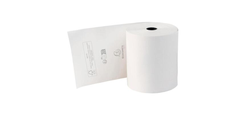 Rotolo per registratore di cassa 80x70mm - 72mt - 1 rotolo termico da 48g - Bianco