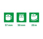 Rollos para calculadoras - 1 pliegue offset - 60 g/m2 - Blanco