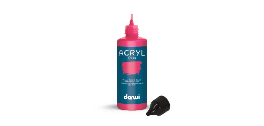Darwi Flacon de 80 ml de Peinture Acrylique Universelle Opaque - Magenta