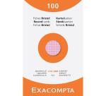 Estuche Exacompta de 100 fichas Exacompta cartulina Bristol - cuadricula 5x5 sin taladro 125x200mm - Colores surtidos
