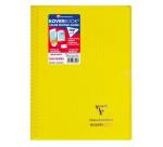 Cahier reliure intégrale enveloppante Koverbook A4 160 pages grands carreaux couverture polypropylène transparent - Assortis